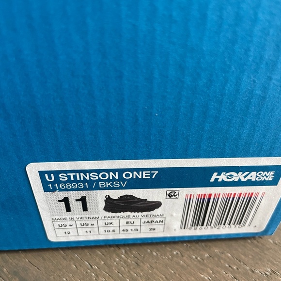 Hoka Stinson One7 Blk/Blk *NEW*